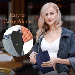 1PC Women's Wallet Reusable Money Clip Wallet Cash Bank Card Envelope Storage Bag with Card Slot Portable Leather Wallet Men