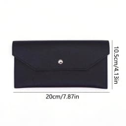 1PC Women's Wallet Reusable Money Clip Wallet Cash Bank Card Envelope Storage Bag with Card Slot Portable Leather Wallet Men