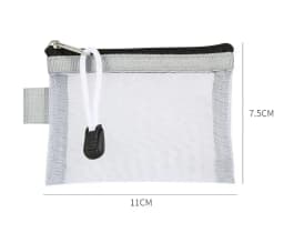 Mesh Coin Purse Wallet for Women Clear Zipper Pouch Storage Bags Girl Card Holder Key Money Small Purses