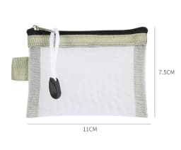 Mesh Coin Purse Wallet for Women Clear Zipper Pouch Storage Bags Girl Card Holder Key Money Small Purses