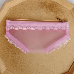 New Briefs Shape Cosmetic Bag Mesh Lace Heart Makeup Storage Pouch Y2K Transparent Toiletry Bag Storage for Travel