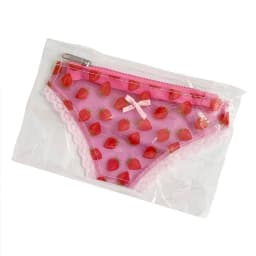 New Briefs Shape Cosmetic Bag Mesh Lace Heart Makeup Storage Pouch Y2K Transparent Toiletry Bag Storage for Travel