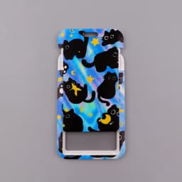 Black Cat Card Holder Lanyard Cartoon Animals Neck Strap Credit Card Case ID Badge Holders Credentials Protection Card Cover