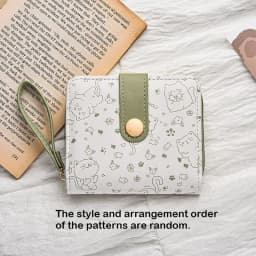 1pc Cute Cat Girls Wallet Short Student ID Bank Card Holder Money Bag Zipper Wallets for Women Key Storage Purse Coin Purse