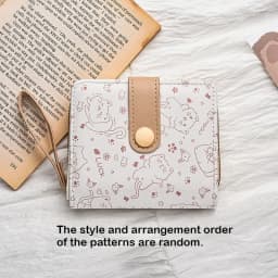 1pc Cute Cat Girls Wallet Short Student ID Bank Card Holder Money Bag Zipper Wallets for Women Key Storage Purse Coin Purse