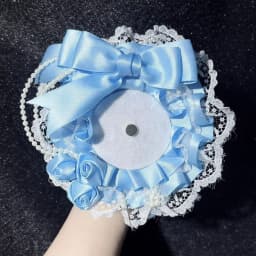 Kawaii DIY Lace Card Holder with Ribbon Lolita Lace Photocard Case Anime Idol Display Photo Protector Case Anime Accessory