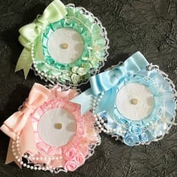 Kawaii DIY Lace Card Holder with Ribbon Lolita Lace Photocard Case Anime Idol Display Photo Protector Case Anime Accessory