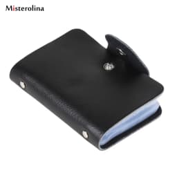 Fashion PU Leather Function 12/24 Bits Card Case Business Card Holder Men Women Credit Passport Card Bag ID Passport Card Wallet