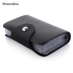 Fashion PU Leather Function 12/24 Bits Card Case Business Card Holder Men Women Credit Passport Card Bag ID Passport Card Wallet