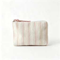 Pink Striped Women Makeup Bag Cute Wallet Mini Cosmetic Bags Portable Key Earphone Lipstick Storage Bag Coin Purse
