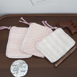 Pink Striped Women Makeup Bag Cute Wallet Mini Cosmetic Bags Portable Key Earphone Lipstick Storage Bag Coin Purse