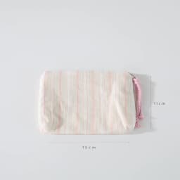 Pink Striped Women Makeup Bag Cute Wallet Mini Cosmetic Bags Portable Key Earphone Lipstick Storage Bag Coin Purse