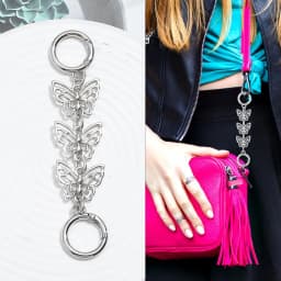 1 Pc Purse Chain Extender,Metal Chain Extender for Purse,Butterfly Bag Chains Extenders for Handbags, Shoulder Bags
