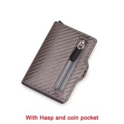 Carbon Fiber Rfid Blocking Men ID Credit Card Holders Wallet Leather Metal Business Bank CreditCard Cardholder Case Carteras