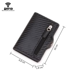 Carbon Fiber Rfid Blocking Men ID Credit Card Holders Wallet Leather Metal Business Bank CreditCard Cardholder Case Carteras