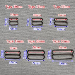 20pcs 10mm-25mm Metal Bra Strap Adjustment Buckles Underwear Sliders Rings Clips For Lingerie Adjustment DIY Accessories