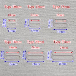 20pcs 10mm-25mm Metal Bra Strap Adjustment Buckles Underwear Sliders Rings Clips For Lingerie Adjustment DIY Accessories