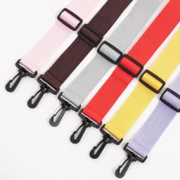 Pure color canvas Cotton cloth Webbing bag strap belt adjustable black plastic hook clasp DIY Crossbody bag Accessories