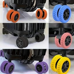 16pcs Suitcase luggage Wheel Cover - Noise Reduction, Shockproof Suitcase and Office Chair Protective Covers, Travel Accessories