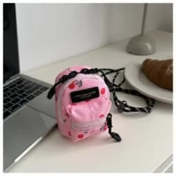 Women Small Bag Mini Lipstick Headphones Trendy Fashionable Pendant Bag Simple Niche Design Fabric Single-shoulder Crossbody Bag