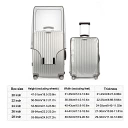 Transparent Travel Luggage Cover Waterproof Luggage Protector Covers Dustproof Protector Covers for 16-30 Inch Suitcase Case