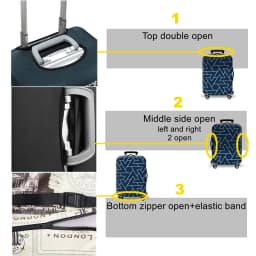 Luggage Cover Stretch Fabric Suitcase Protector Baggage Dust Case Cover Suitable for18-32 Inch Suitcase Case Travel Organizer