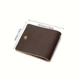 1 PC Retro Minimalist Bifold Leather Card Wallet for Men and Women Wrap Credit Card Holder Porte Carte Wallet