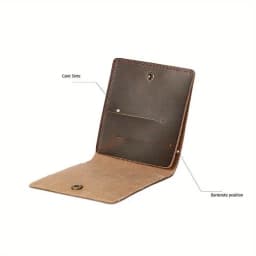 1 PC Retro Minimalist Bifold Leather Card Wallet for Men and Women Wrap Credit Card Holder Porte Carte Wallet
