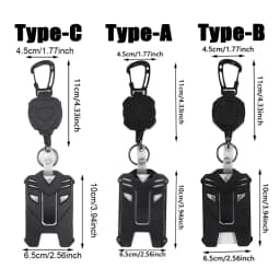 ID Card Holder Bus Card Cover Case Badge Reel Clip Badge Clip Heavy Duty Badge Clip Retractable Badge Holder ID Badge Holder