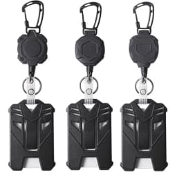 ID Card Holder Bus Card Cover Case Badge Reel Clip Badge Clip Heavy Duty Badge Clip Retractable Badge Holder ID Badge Holder
