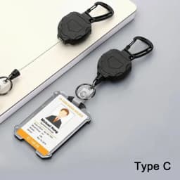 ID Card Holder Bus Card Cover Case Badge Reel Clip Badge Clip Heavy Duty Badge Clip Retractable Badge Holder ID Badge Holder