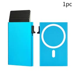 2026 New Arrival RFID Protection Card Box, Magnetic Aluminum Alloy Design, Fashion Pop-Up Card Clip Wallet For Men Women