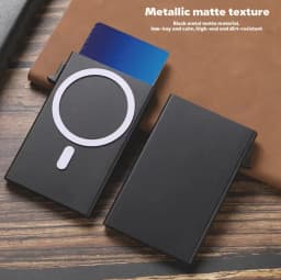 2026 New Arrival RFID Protection Card Box, Magnetic Aluminum Alloy Design, Fashion Pop-Up Card Clip Wallet For Men Women