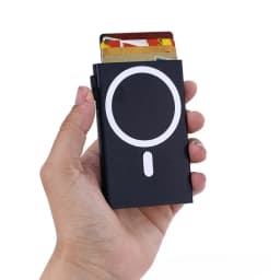 2026 New Arrival RFID Protection Card Box, Magnetic Aluminum Alloy Design, Fashion Pop-Up Card Clip Wallet For Men Women