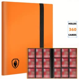 9 Pocket Trading Card Binder Holds 360 Cards, Sleek Side-Loading Card Album, Sturdy Card Collection Folder for TCG
