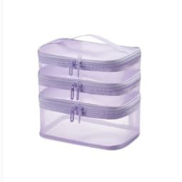 2/3 Layer Portable Transparent Mesh Travel Bag Large Capacity Storage Toiletry Bag 2/3 Layer Makeup Case Toiletries Organization