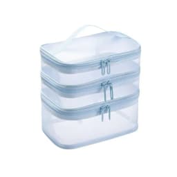 2/3 Layer Portable Transparent Mesh Travel Bag Large Capacity Storage Toiletry Bag 2/3 Layer Makeup Case Toiletries Organization