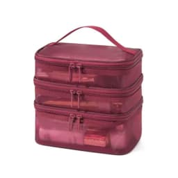 2/3 Layer Portable Transparent Mesh Travel Bag Large Capacity Storage Toiletry Bag 2/3 Layer Makeup Case Toiletries Organization