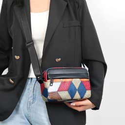 Colorblock Shoulder Bag - Trendy Patchwork Crossbody Purse (Mini Phone Bag for Women)