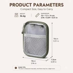 Portable Lipstick Pouch Transparent Touch-Up Cosmetic Pouch Cosmetic Organizer Travel Bluetooth Headphone Charging Cable Pouch