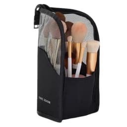 Standing Mesh Toiletry Bag Women Portable Cosmetic Makeup Organizer Travel Waterproof Toothbrush Storage Case Beauty Pouch