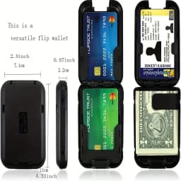 Metal ID Bank Credit Card Holder Wallet Anti RFID Blocking Minimalist Mens Ultra Thin Aluminum Clip Pocket Cash Case