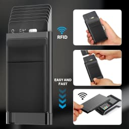 Anti-theft Card Holder RFID Protection Wallet, Aluminum Alloy Design, Lightweight & Theft-resistant for Safe Daily Card Storage