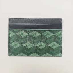 Classic Fashion Multi-Functional Small Leather Card Holder Wallet Document Protection Clip-On Geometry Pattern Design