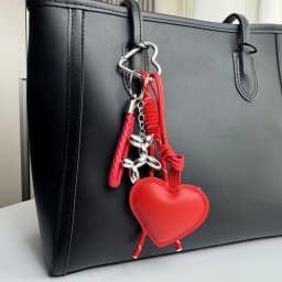 Heart PU Leather Pendant Women Mini Cute Luxury Key Chain Fashion Handbag Pendant Hanging Charm Gift