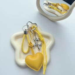 Heart PU Leather Pendant Women Mini Cute Luxury Key Chain Fashion Handbag Pendant Hanging Charm Gift