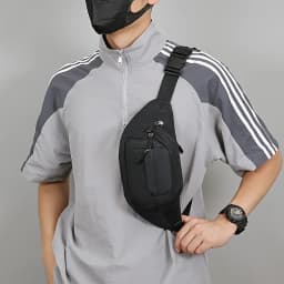 1pc Adjustable Adjustable Shoulder Strap Bag Multi-Pocket Design Commuter Outdoor Sports Waist Bag Multifunctional Travel Bag