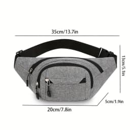 1pc Adjustable Adjustable Shoulder Strap Bag Multi-Pocket Design Commuter Outdoor Sports Waist Bag Multifunctional Travel Bag