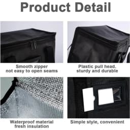 16/28/50/70L Food Delivery Bag Large Thermal Bag for Food Delivery Insulated Cooler Bag Foldable Reusable Grocery Bag Keeps