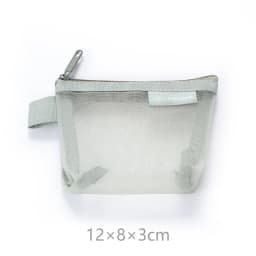 Mini Clear Nylon Mesh zipper Cosmetic Bags Cute Women Small Lipstick Makeup Bags Pouch Data Line Key Earphone Organizer Case